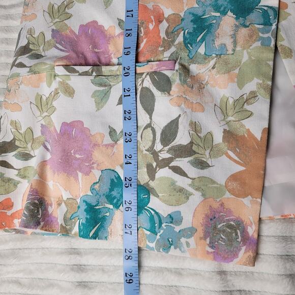 Cato Plus 22W Floral Blazer Jacket NWT Bright Pastel Print Lined Spring Dopamine - Picture 7 of 10